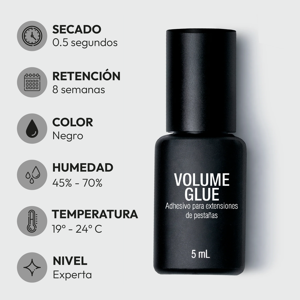 Volume Glue – 0.5 seg. | Hasta 8 Semanas | Negro