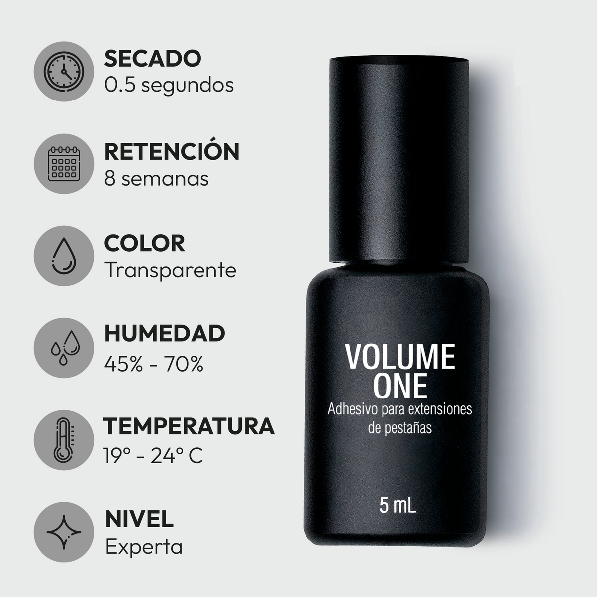 Volume One – 0.5 seg. | Hasta 8 Semanas | Transparente