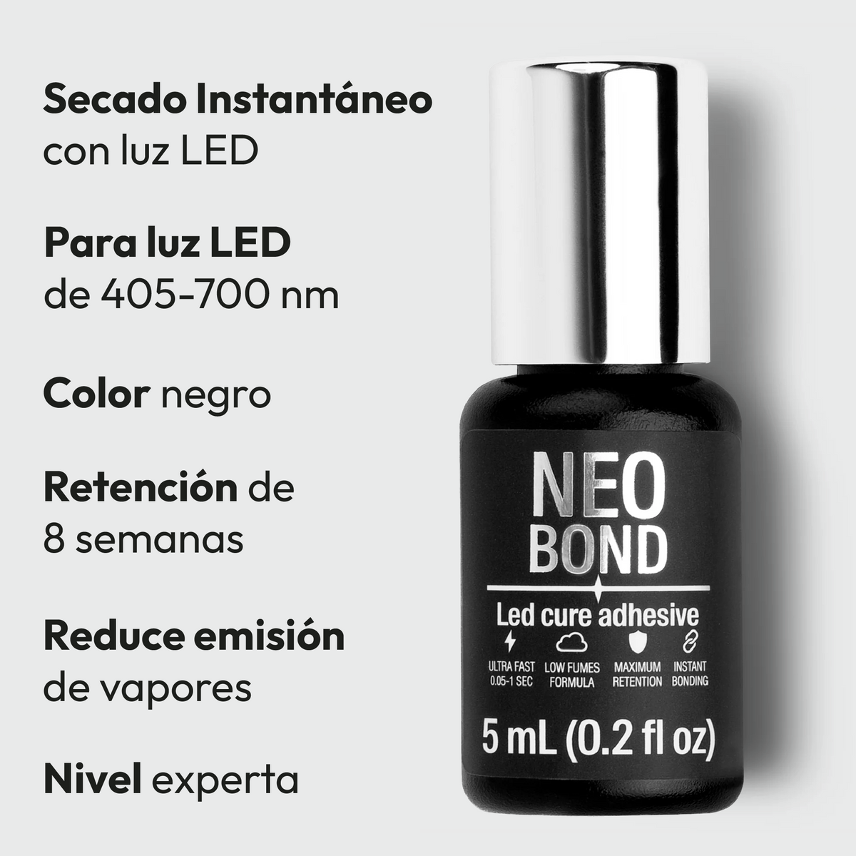 Neo Bond – Instantáneo ⚡ | Hasta 8 Semanas | LED Lashes