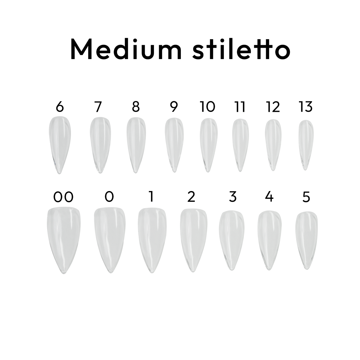 Stiletto Medium - BL Nails Soft Gel Tips