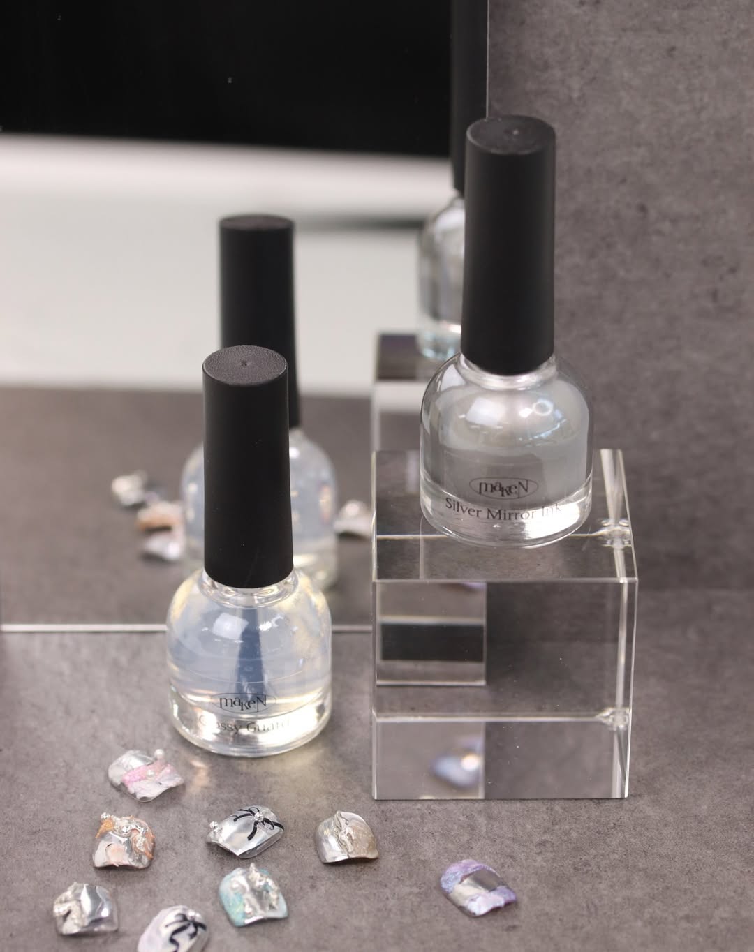 Silver Mirror Ink Gel + Glossy Guard Set - MakeN